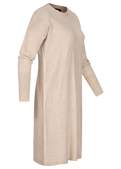 Clodus Dames oversized jurk met ballonmouwen beige