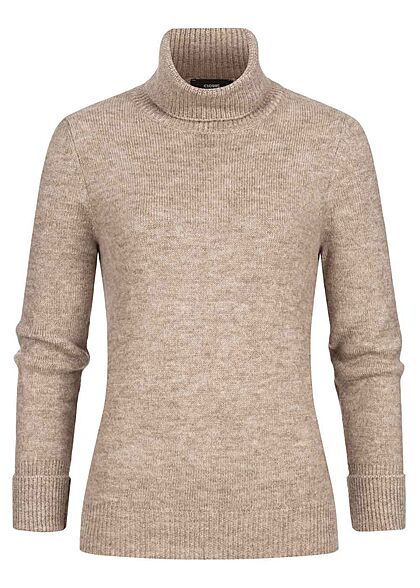 Clodus Dames Hoodie met kangoeroezak beige - Art.-Nr.: 21103050