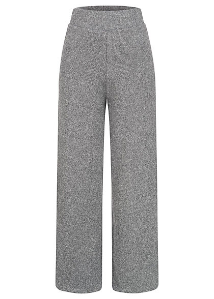 Styleboom Fashion Damen Hose Sweatpants mit Strukturstoff medium grau