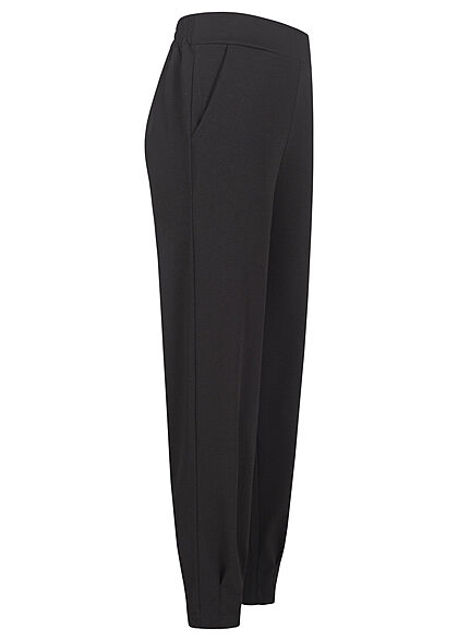 Hailys Dames elegante broek met elastische tailleband en 2 zakken zwart