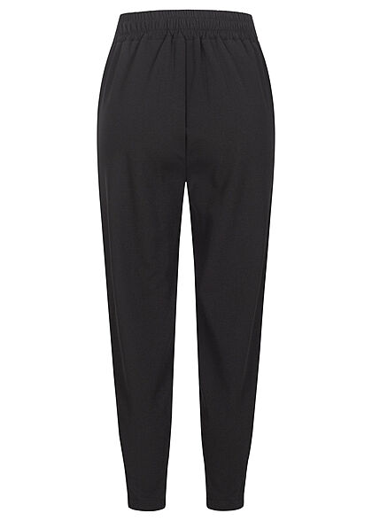 Hailys Dames elegante broek met elastische tailleband en 2 zakken zwart