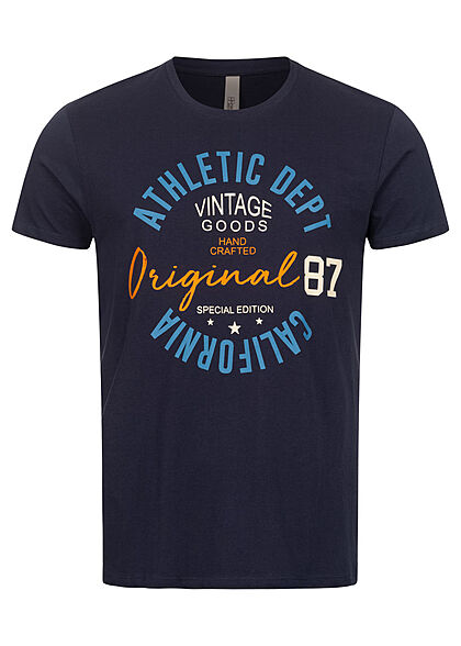 Hailys Herren T-Shirt Athletic California Print navy blau - Art.-Nr.: 21109111