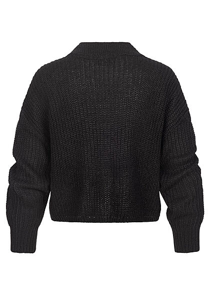 ONLY Dames NOOS Vest met knopen en v-hals zwart