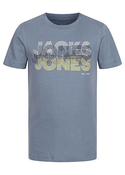 Jack and Jones Junior T-shirt met logo-opdruk porselein blauw