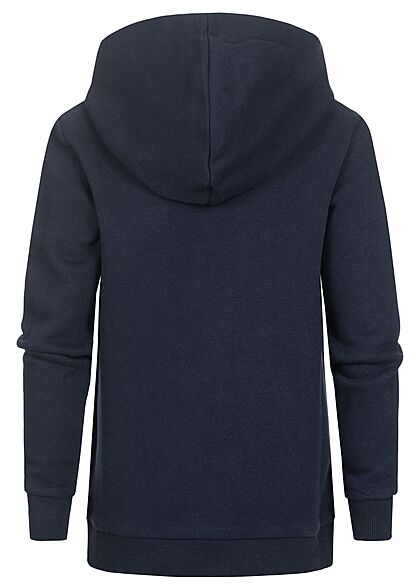 Jack and Jones Junior Hoodie met kangoeroezak en geborduurd logo op de voorkant marineblauw