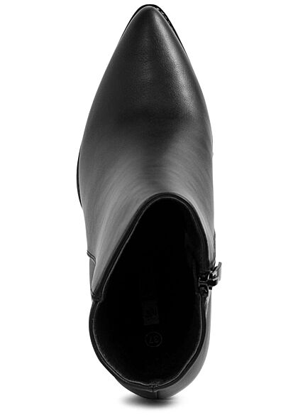 Seventyseven Lifestyle Dames Enkellaars met 9cm hak en rits zwart