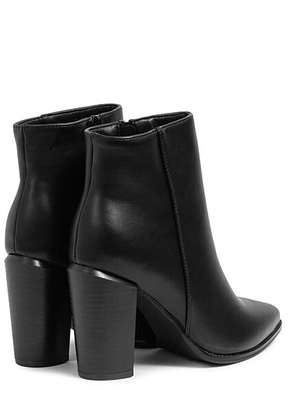 Seventyseven Lifestyle Dames Enkellaars met 9cm hak en rits zwart