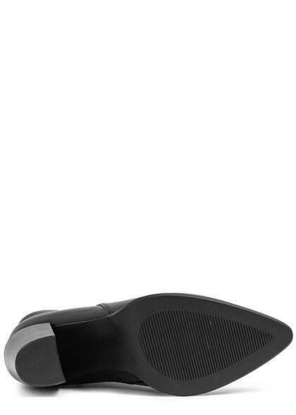 Seventyseven Lifestyle Dames Enkellaars met 9cm hak en rits zwart