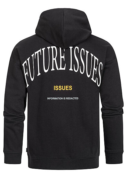 ONLY & SONS Heren sweat hoodie met logo print op de achterkant zwart - Art.-Nr.: 21110059