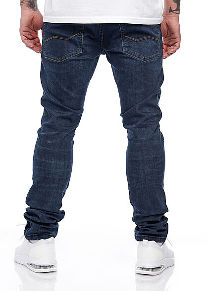 Indicode Heren Jeans Broek met 5 zakken marineblauw