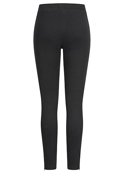 JJXX Dames NOOS hoge taille legging met rits aan broekspijp zwart