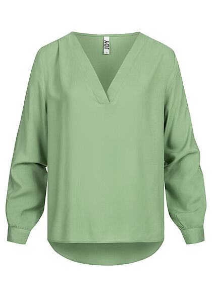 JDY by ONLY Dames NOOS Viscose Blouse met lange mouwen en v-hals groen