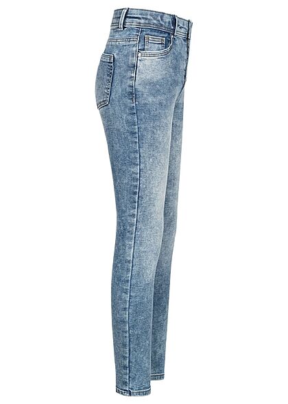 ONLY Kids Mdchen Skinny Mid Waist Jeans Hose 5-Pockets hell blau denim