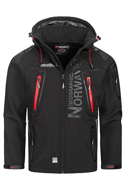 Geographical Norway Heren Overgangsjas met afneembare capuchon zwart
