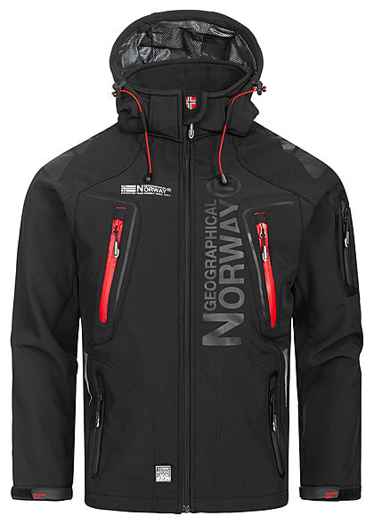 Geographical Norway Heren Overgangsjas met afneembare capuchon zwart