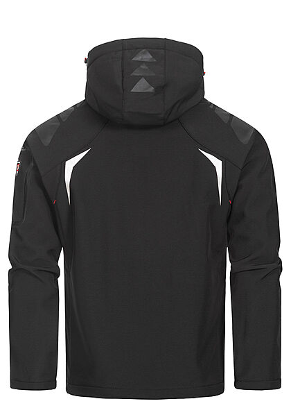 Geographical Norway Heren Overgangsjas met afneembare capuchon zwart