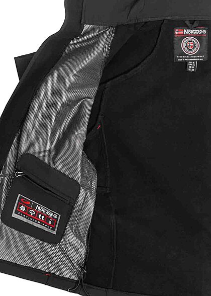 Geographical Norway Heren Overgangsjas met afneembare capuchon zwart