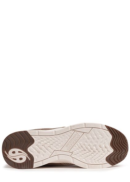 Dockers by Gerli Heren Sneaker materiaal mix mesh met veters donker beige