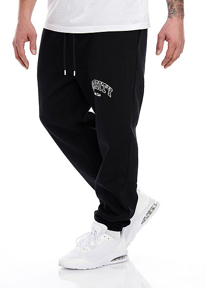 Jack and Jones Heren Basic Sweatbroek met logo-opdruk en 2 zakken zwart