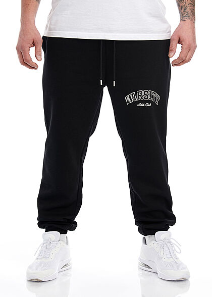 Jack and Jones Heren Basic Sweatbroek met logo-opdruk en 2 zakken zwart