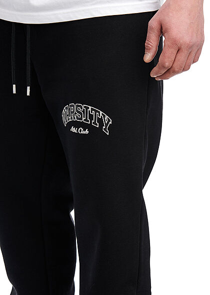 Jack and Jones Heren Basic Sweatbroek met logo-opdruk en 2 zakken zwart