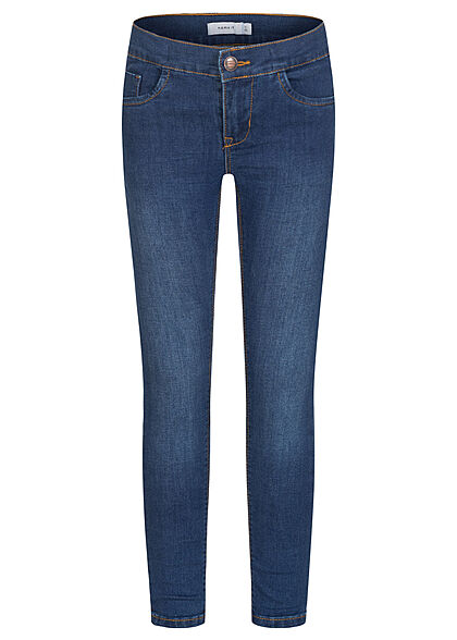 Name it Kids Meisje NOOS skinny fit jeans broek met 5 zakken medium blauw - Art.-Nr.: 21110419