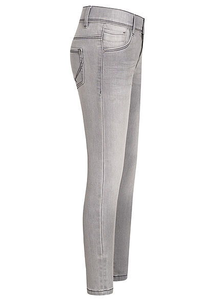 Name it Kids Meisje NOOS skinny fit jeans broek met 5 zakken medium grijs