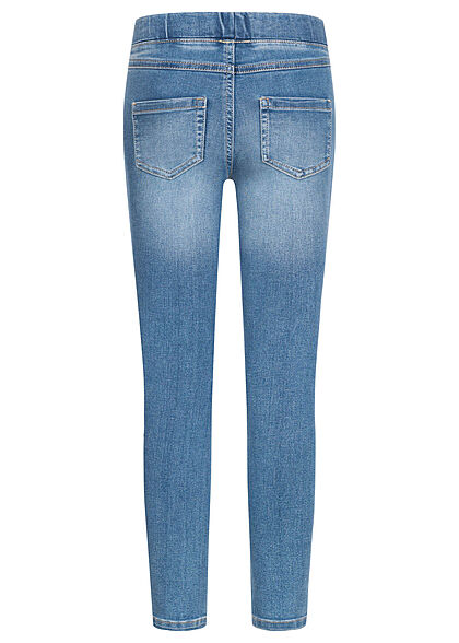 Name it Kids Meisje NOOS Leggings Jeans Broek met elastiek in de taille lichtblauw