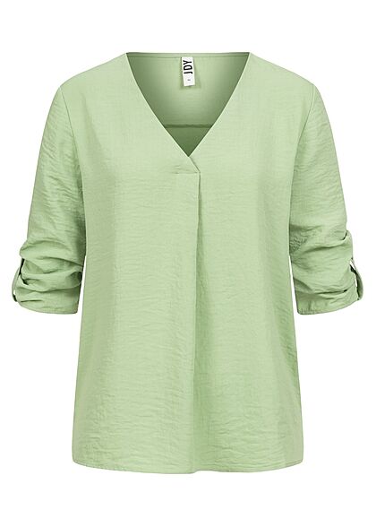 JDY by ONLY Dames NOOS Blouse in wikkel-look met  omslagmouwen groen