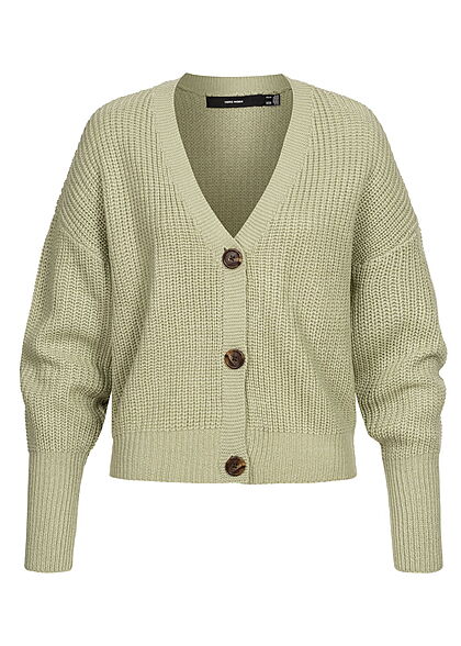 Vero Moda Dames NOOS Vest met knopen en v-hals groen