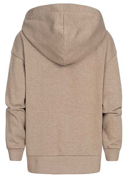 ONLY Kids Meisje Basic Rits-Hoodie met capuchon beige