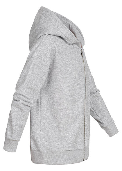 ONLY Kids Meisje Basic Rits-Hoodie met capuchon lichtgrijs