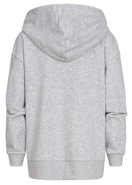 ONLY Kids Meisje Basic Rits-Hoodie met capuchon lichtgrijs