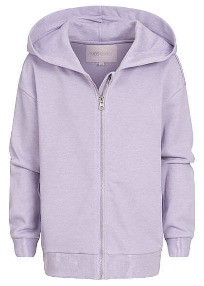 ONLY Kids Meisje Basic Rits-Hoodie met capuchon paars