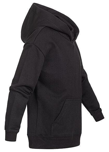 ONLY Kids Meisje NOOS Basic Sweat Hoodie met capuchon en logoprint zwart