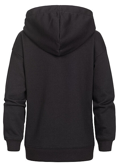 ONLY Kids Meisje NOOS Basic Sweat Hoodie met capuchon en logoprint zwart