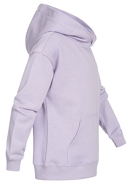 ONLY Kids Meisje NOOS Basic Sweat Hoodie met capuchon en logoprint paars