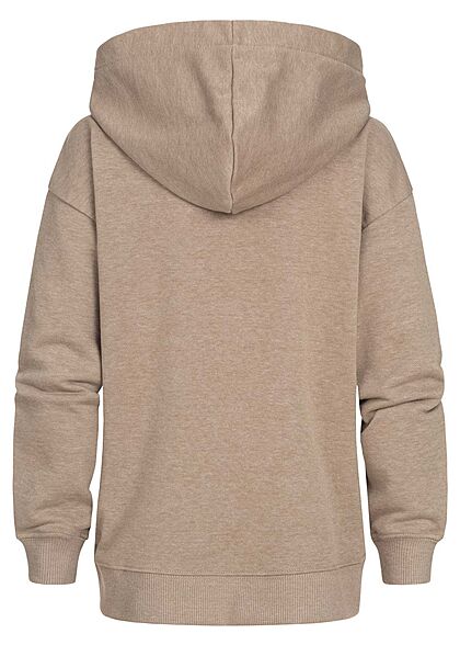 ONLY Kids Meisje NOOS Basic Sweat Hoodie met capuchon en logoprint beige
