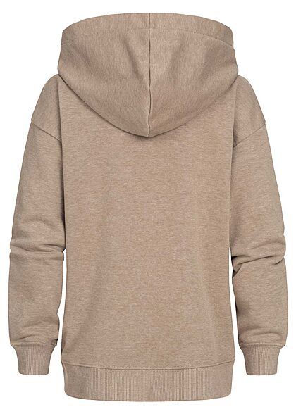 ONLY Kids Meisje NOOS Basic Sweat Hoodie met capuchon en logoprint beige