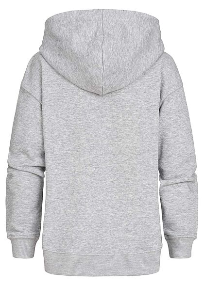 ONLY Kids Meisje NOOS Basic Sweat Hoodie met capuchon en logoprint lichtgrijs