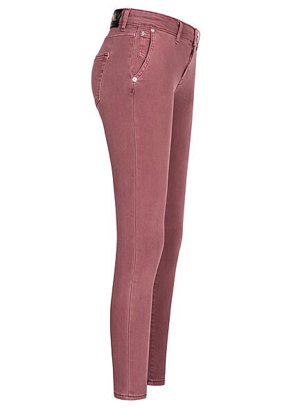 ONLY Dames Skinny Fit Enkel Jeans Broek met 5 zakken mid-waist roze
