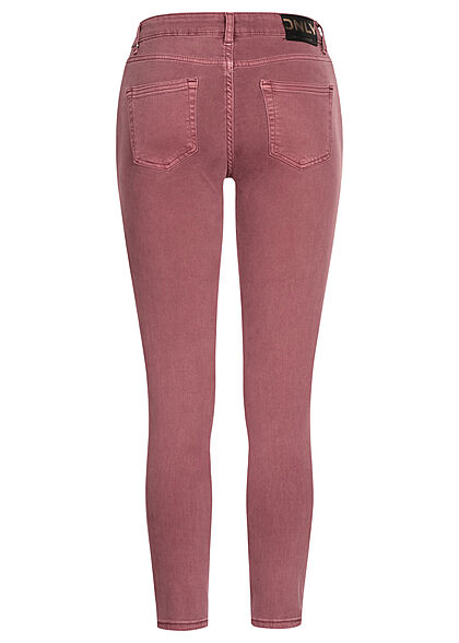 ONLY Dames Skinny Fit Enkel Jeans Broek met 5 zakken mid-waist roze