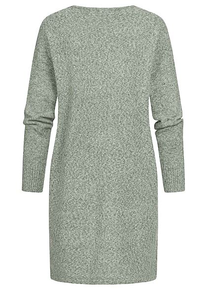 Vero Moda Dames Gebreide jurk met v hals groen