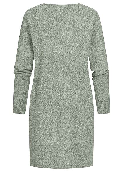 Vero Moda Dames Gebreide jurk met v-hals groen