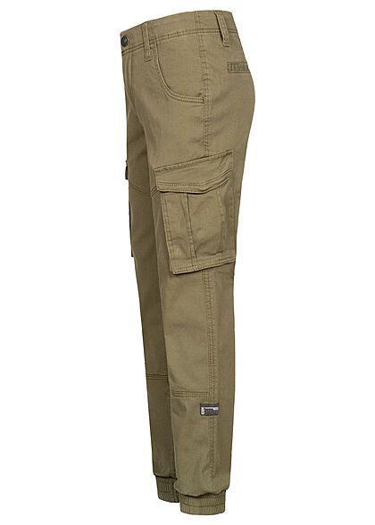 Name it Kids Jongens NOOS Regular Fit Cargo Broek met 4 zakken olijfgroen