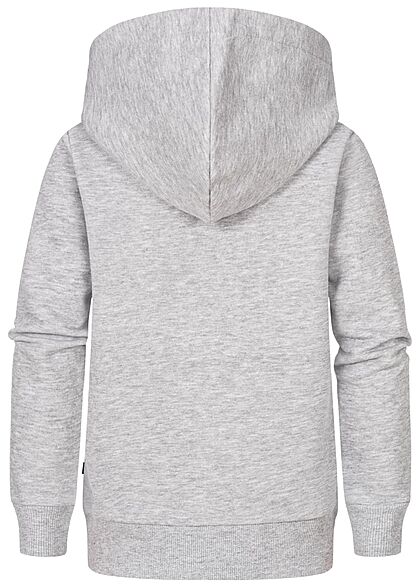 Jack and Jones Junior Jongens Hoodie met voorzak en logoprint grijs