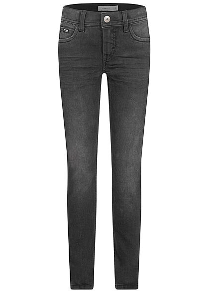 Name it Kids Jongens Slim Fit Jeans Broek met 5 zakken donkergrijs denim