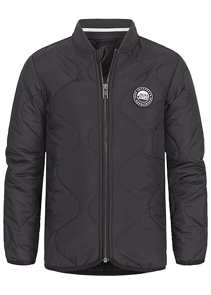 Jack and Jones Junior NOOS Gewatteerde jas met 2 zakken zwart - Art.-Nr.: 21120773