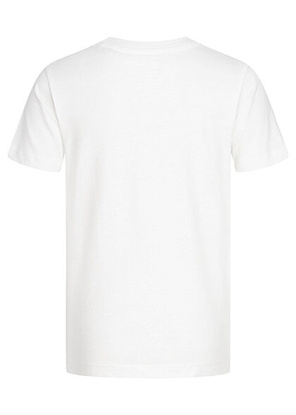 Jack and Jones Junior Jongens Basic T-shirt met logo-opdruk wit