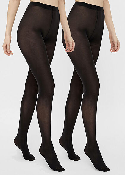 Pieces Dames NOOS 2-pak 40 Denier Panty zwart